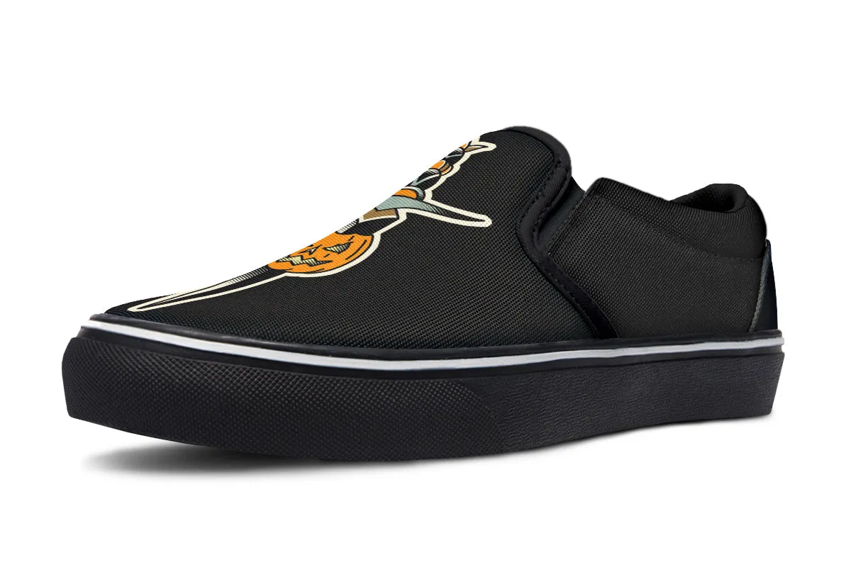 Pumpkin Dagger Slip On Shoes