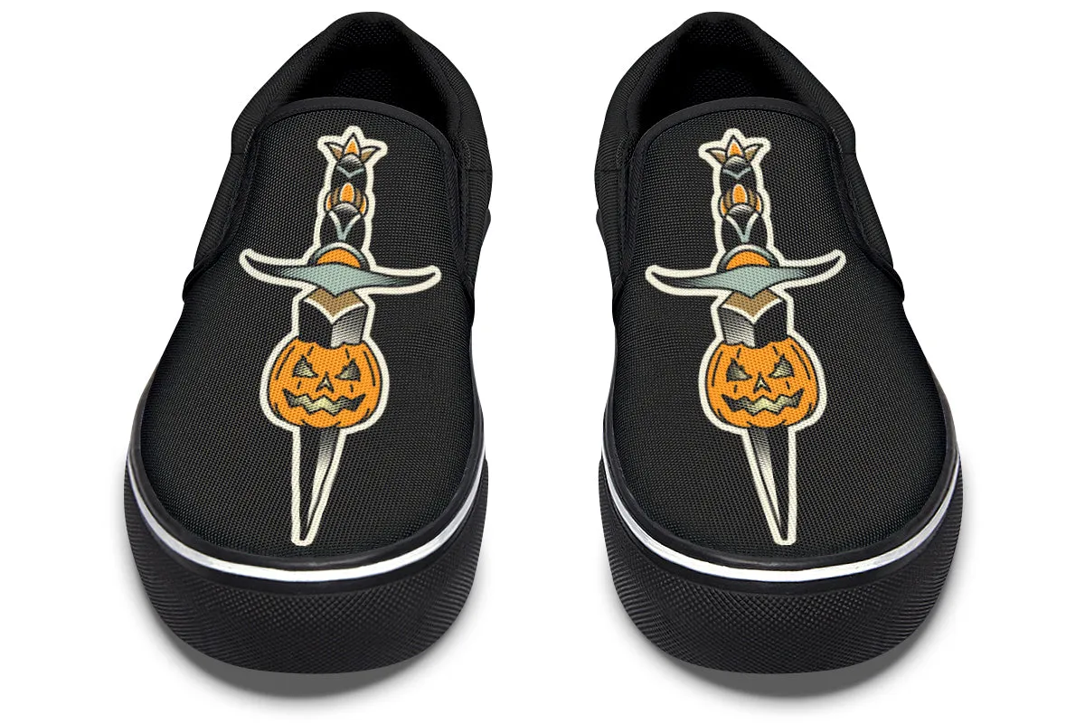 Pumpkin Dagger Slip On Shoes
