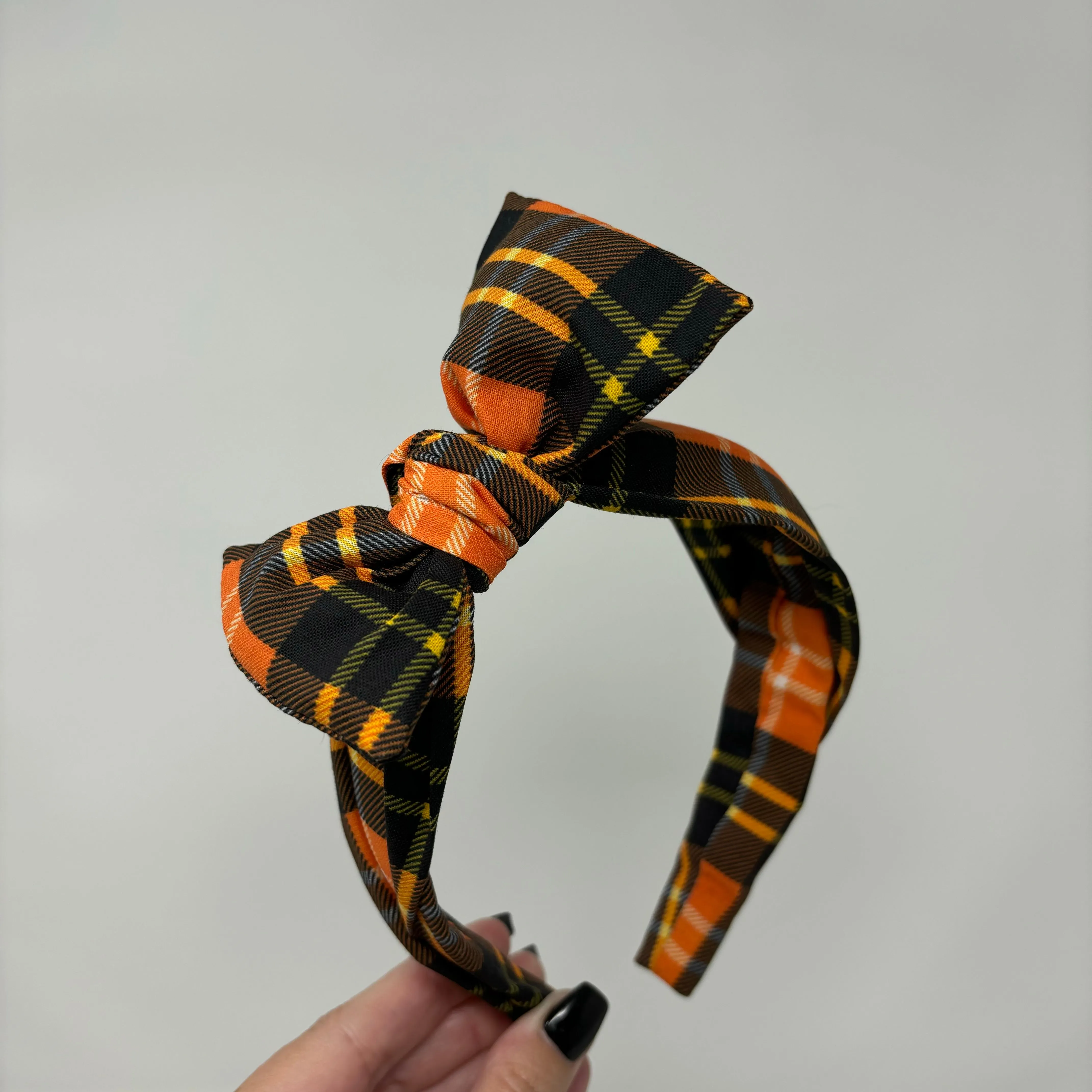 Pumpkin Plaid BellaBow XL