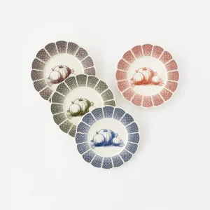 Pumpkin Scalloped Plates - Set 4