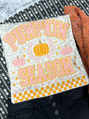 Pumpkin Season Cream Leopard Tee
