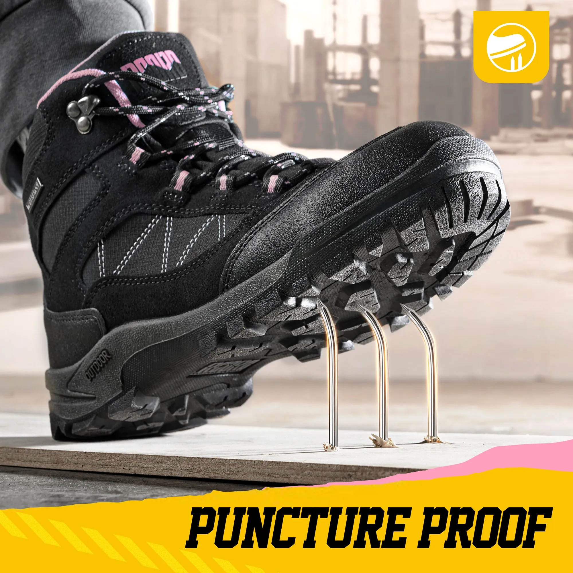 R CORD Women Safety Work Boots