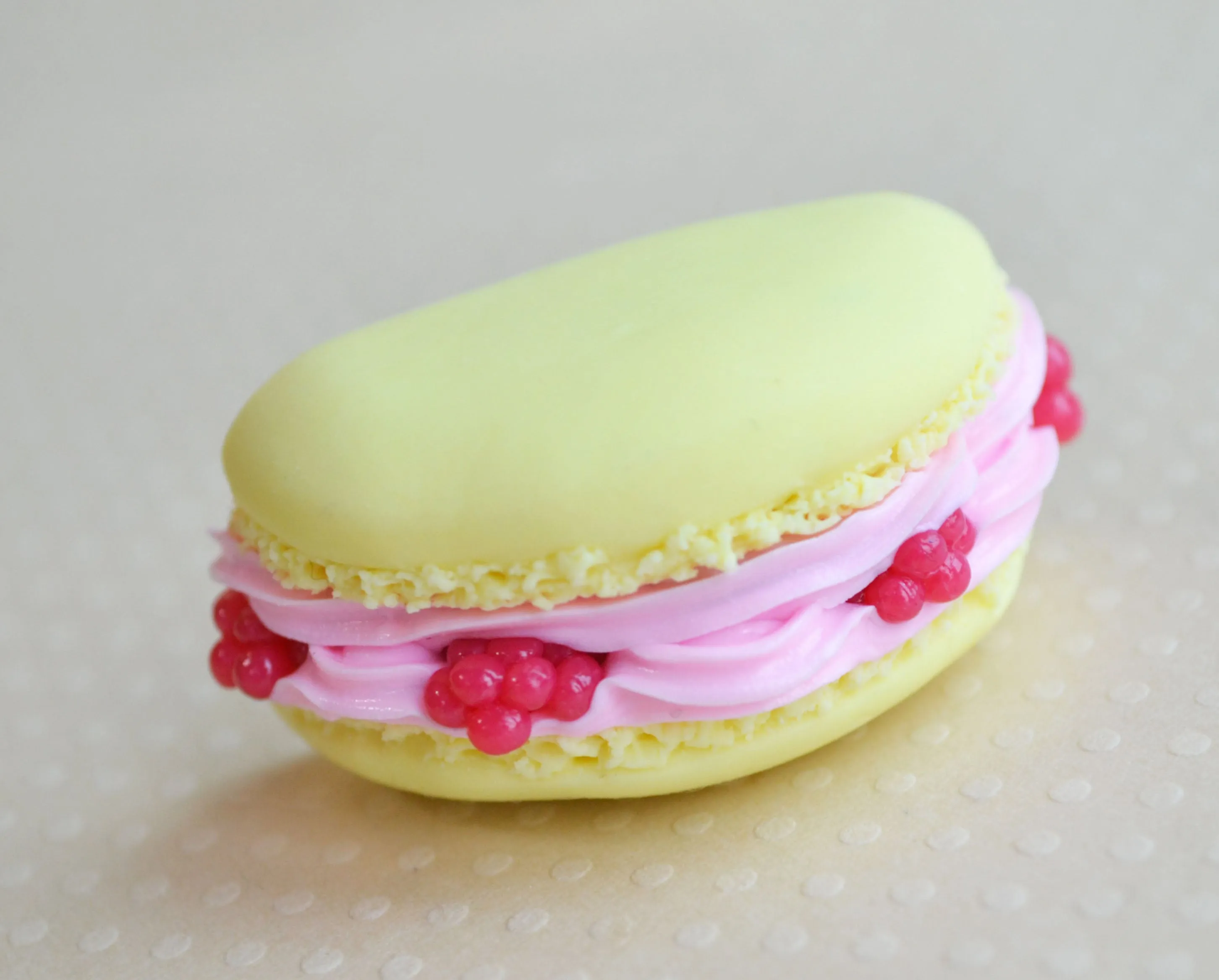 Raspberry Lemon French Macaron Magnet
