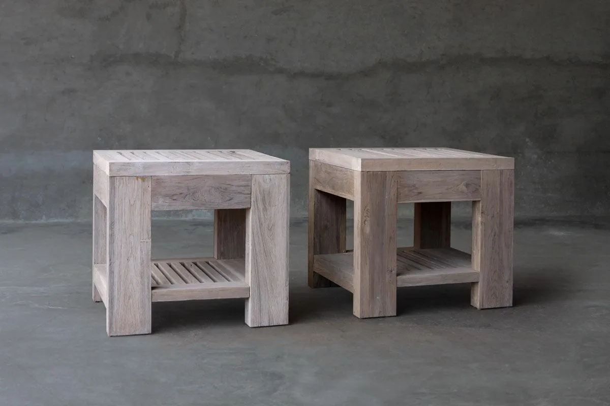Reclaimed Teak Outdoor Side Table