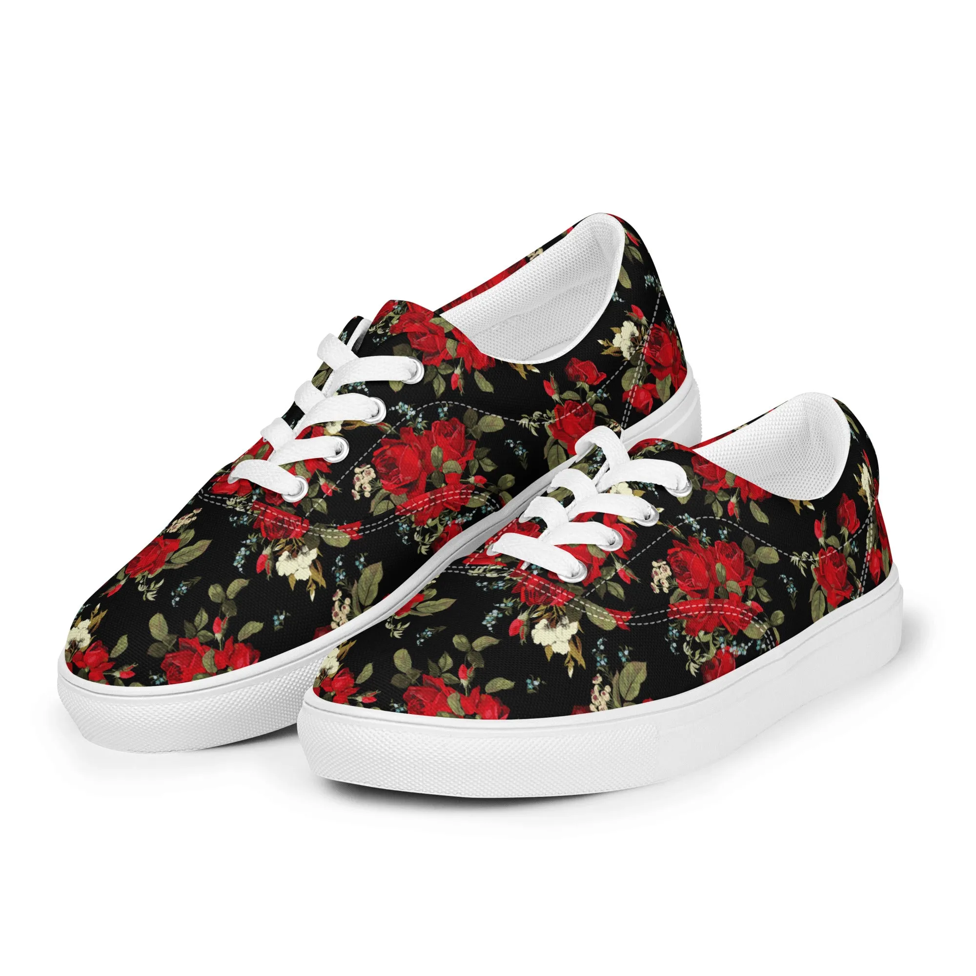 Red Rose Canvas Shoes