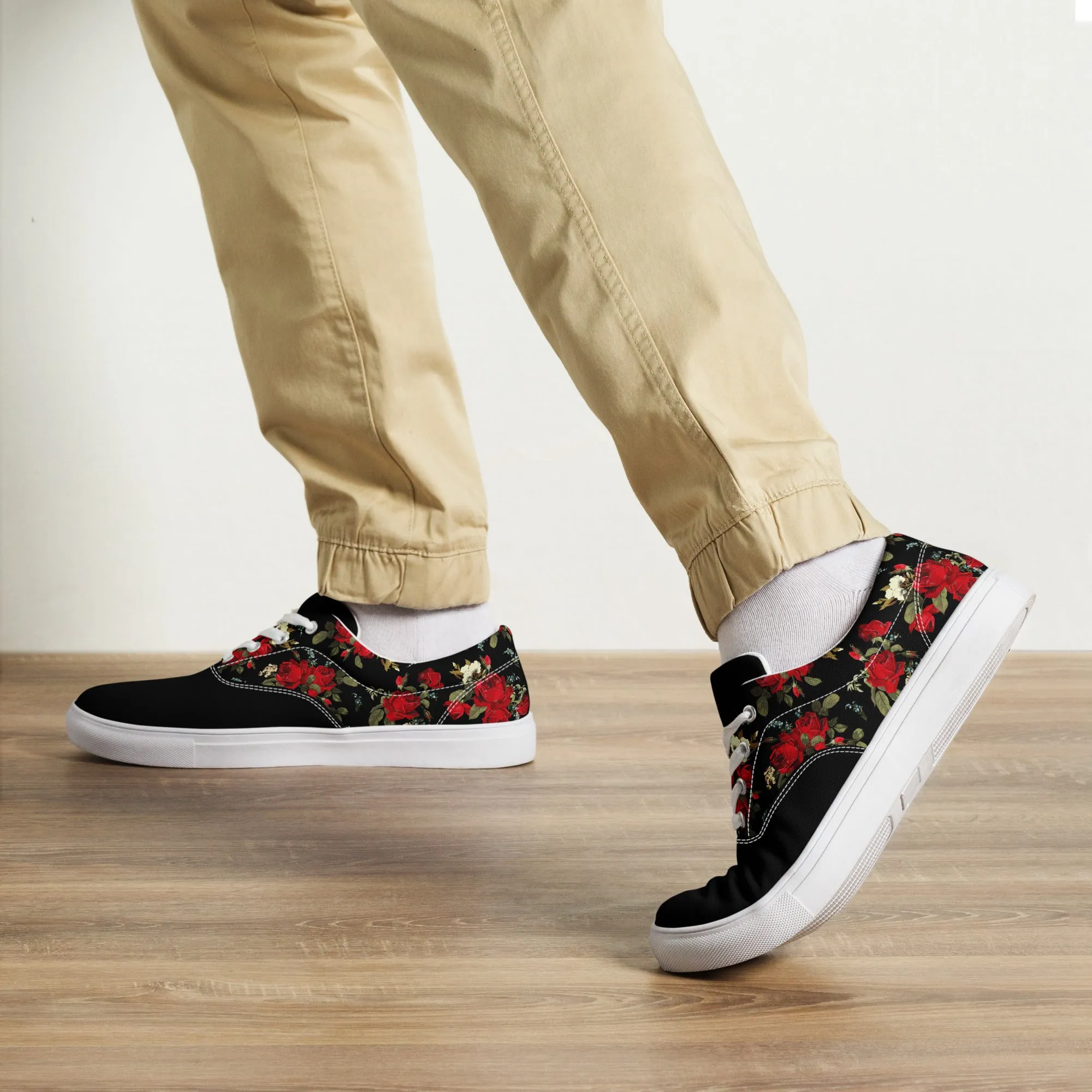 Red Rose Canvas Shoes