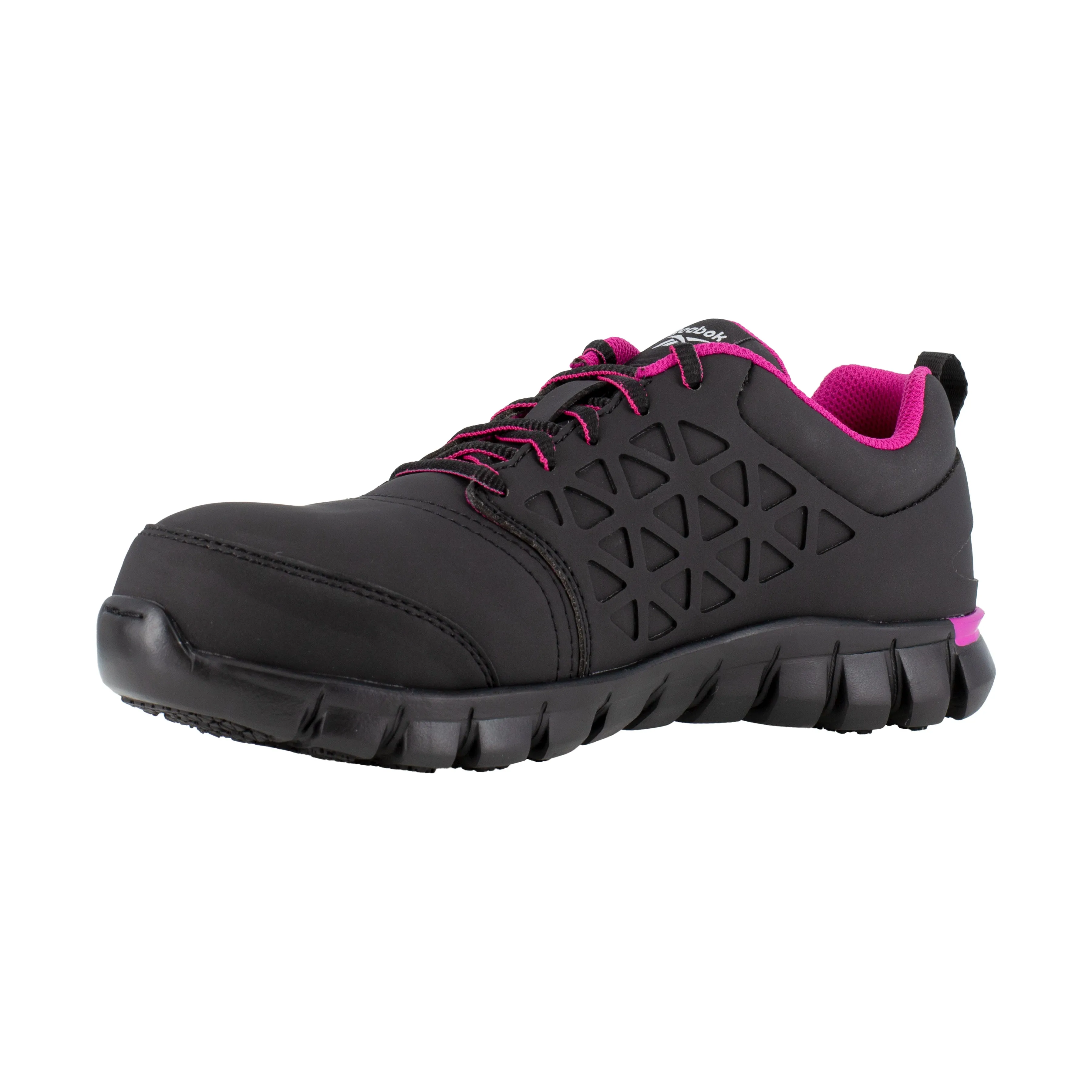 Reebok Women's Sublite Cushion Comp Toe Athletic Work Shoe - Black - RB491
