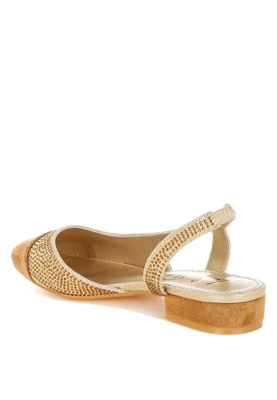 Rerita Rhinestone-Studded Glitter Sandals