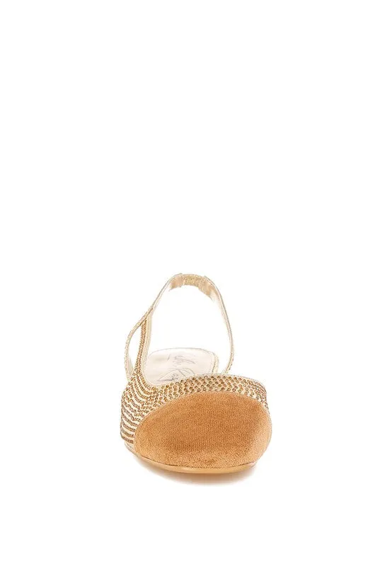 Rerita Rhinestone-Studded Glitter Sandals