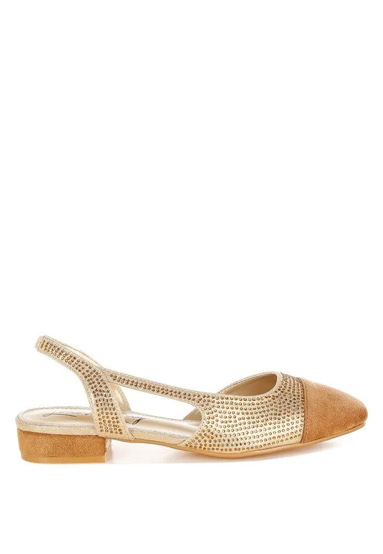 Rerita Rhinestone-Studded Glitter Sandals