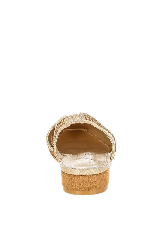 Rerita Rhinestone-Studded Glitter Sandals