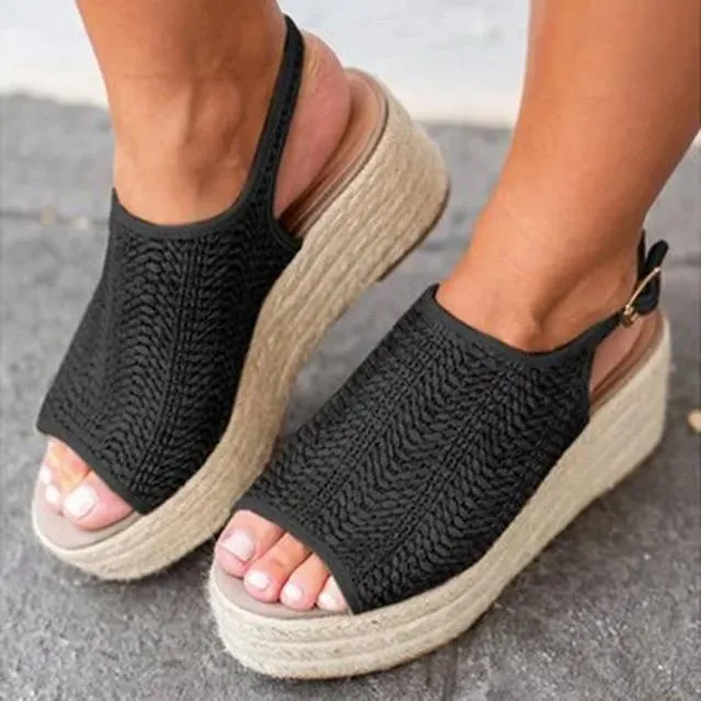 Retro Platform Wedges Summer Sandals