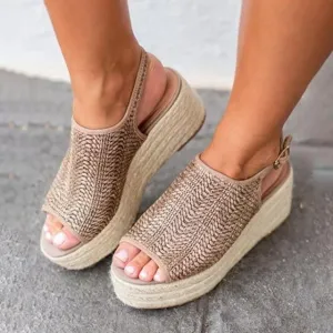 Retro Platform Wedges Summer Sandals