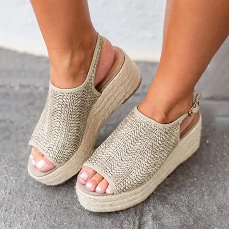 Retro Platform Wedges Summer Sandals