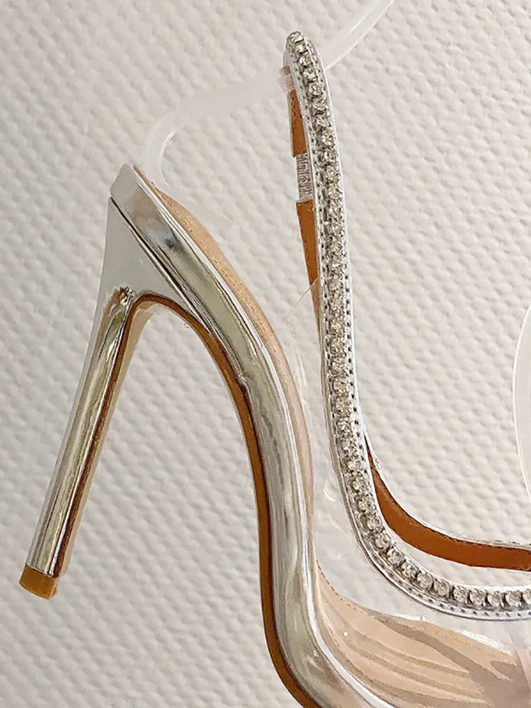 Rhinestone Pointed Toe Heels