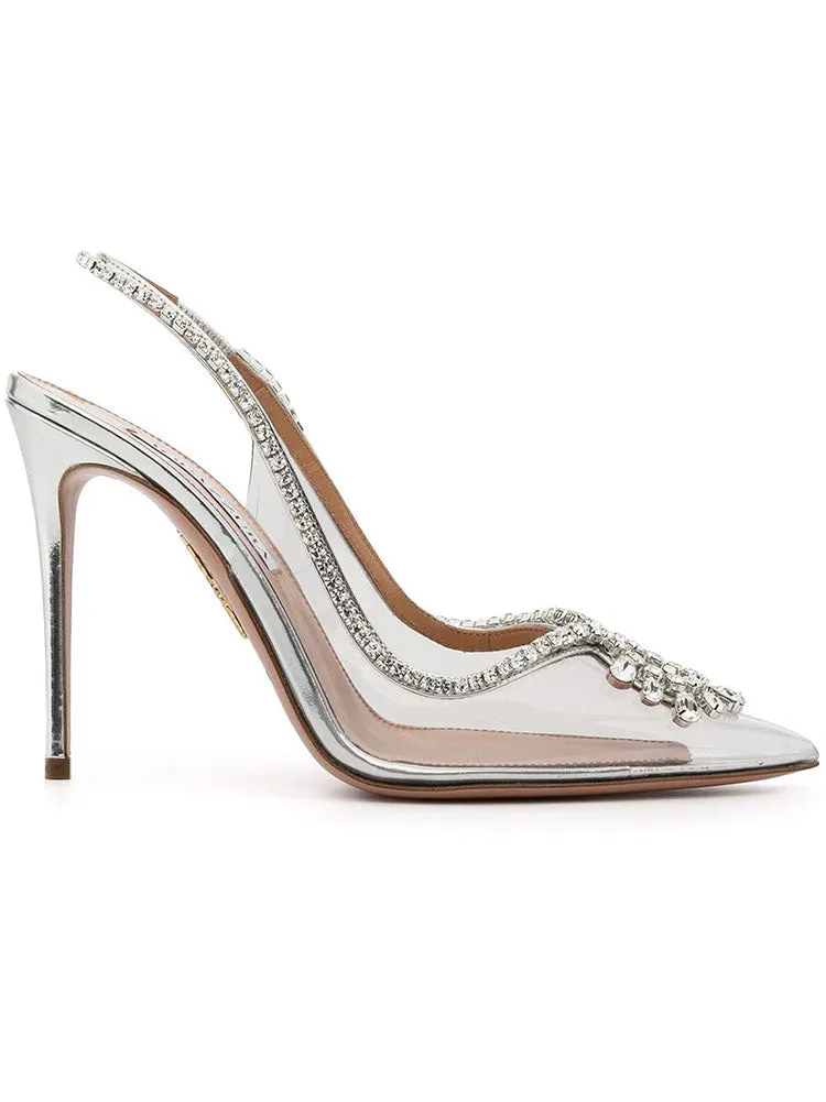 Rhinestone Pointed Toe Heels