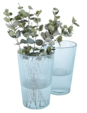 Ribbed Vase in Artisan Glass
