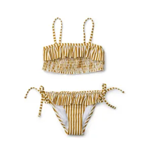 Riley Bikini Set - Y/D stripe: Mustard/white