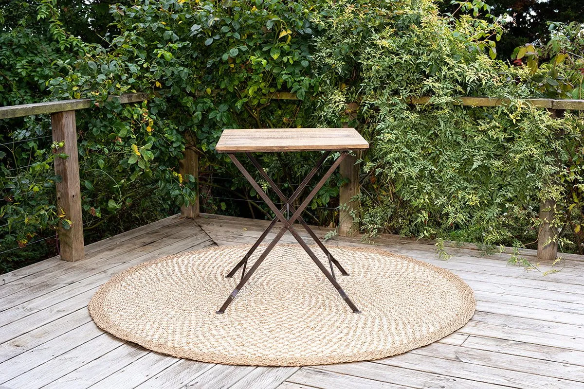 Rishikesh Reclaimed Wood & Iron Folding Table