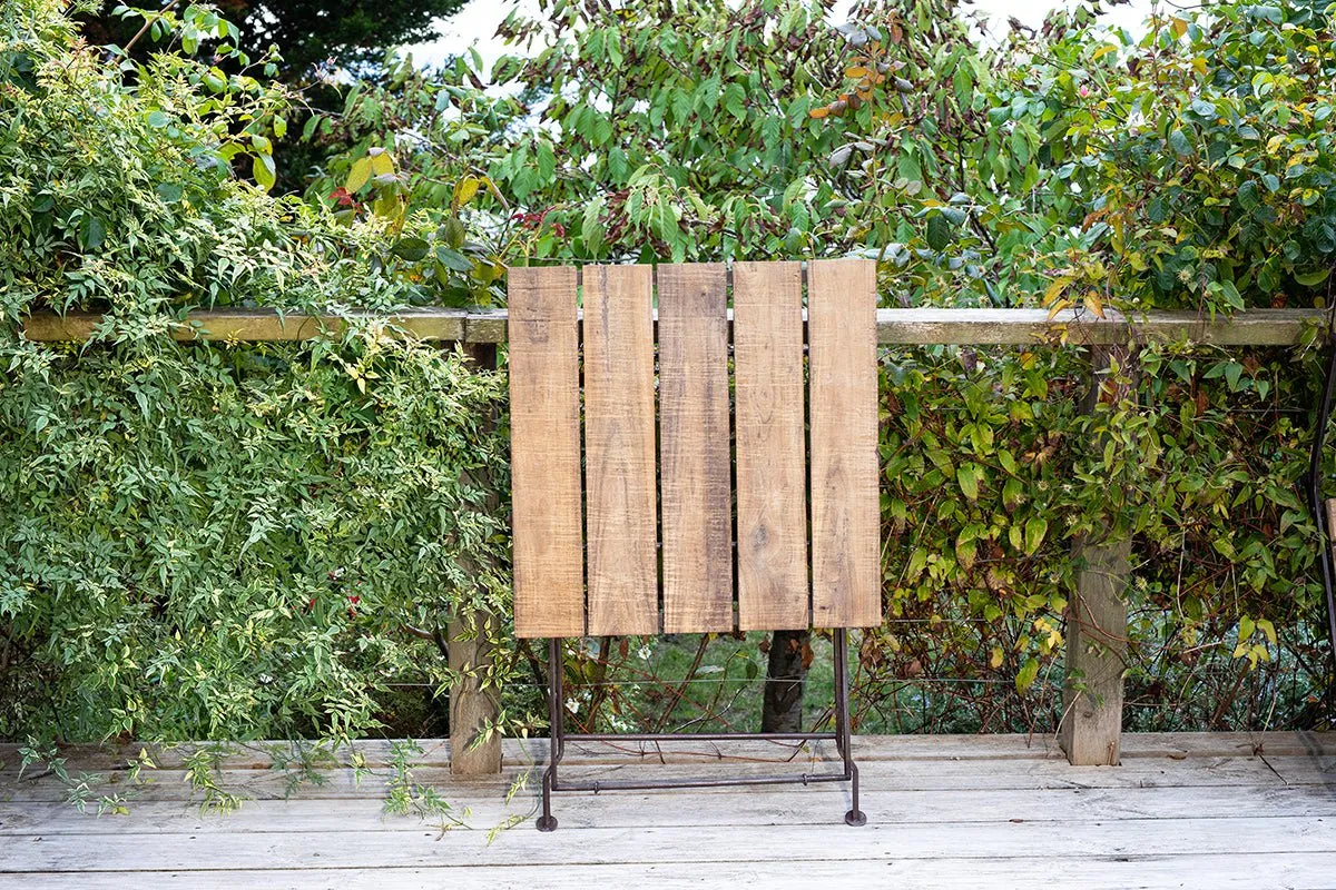 Rishikesh Reclaimed Wood & Iron Folding Table
