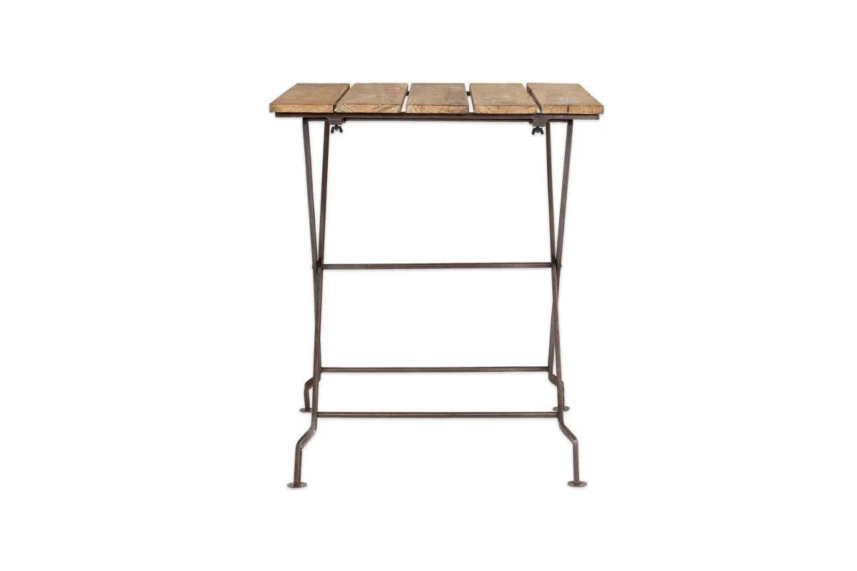 Rishikesh Reclaimed Wood & Iron Folding Table
