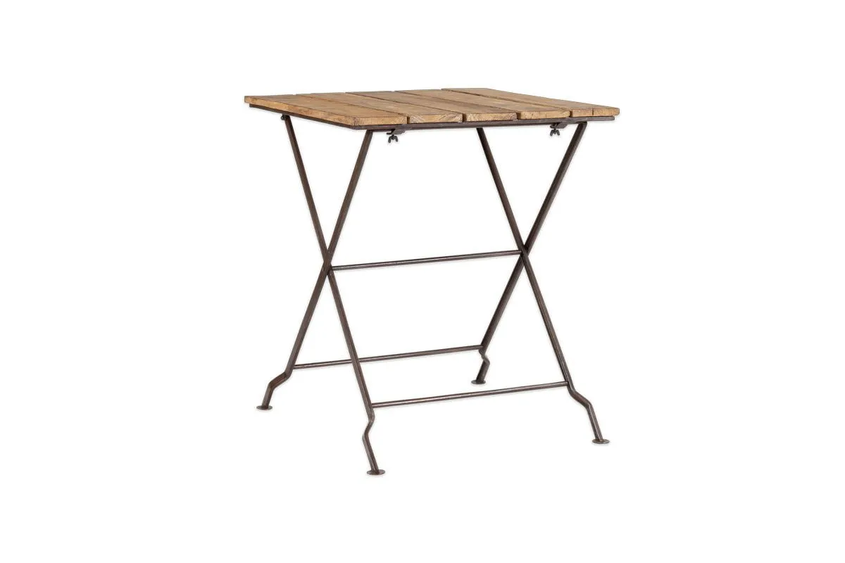 Rishikesh Reclaimed Wood & Iron Folding Table