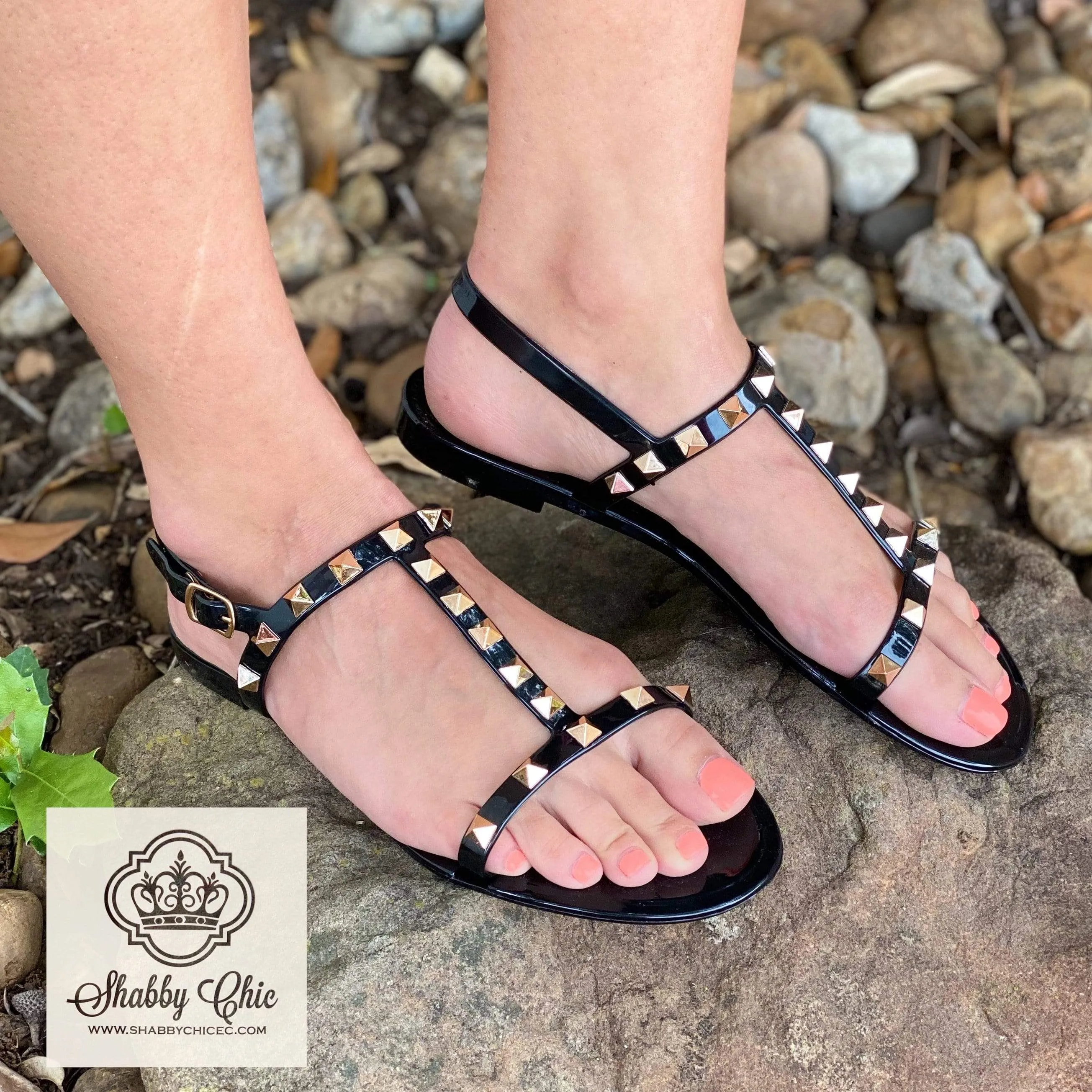 Ritzy Black Sandals