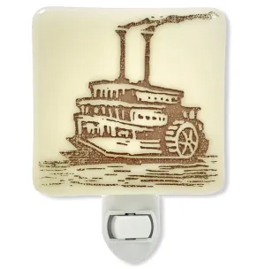 Riverboat Night Light, Steamboat, Paddlewheel Steamer Boat