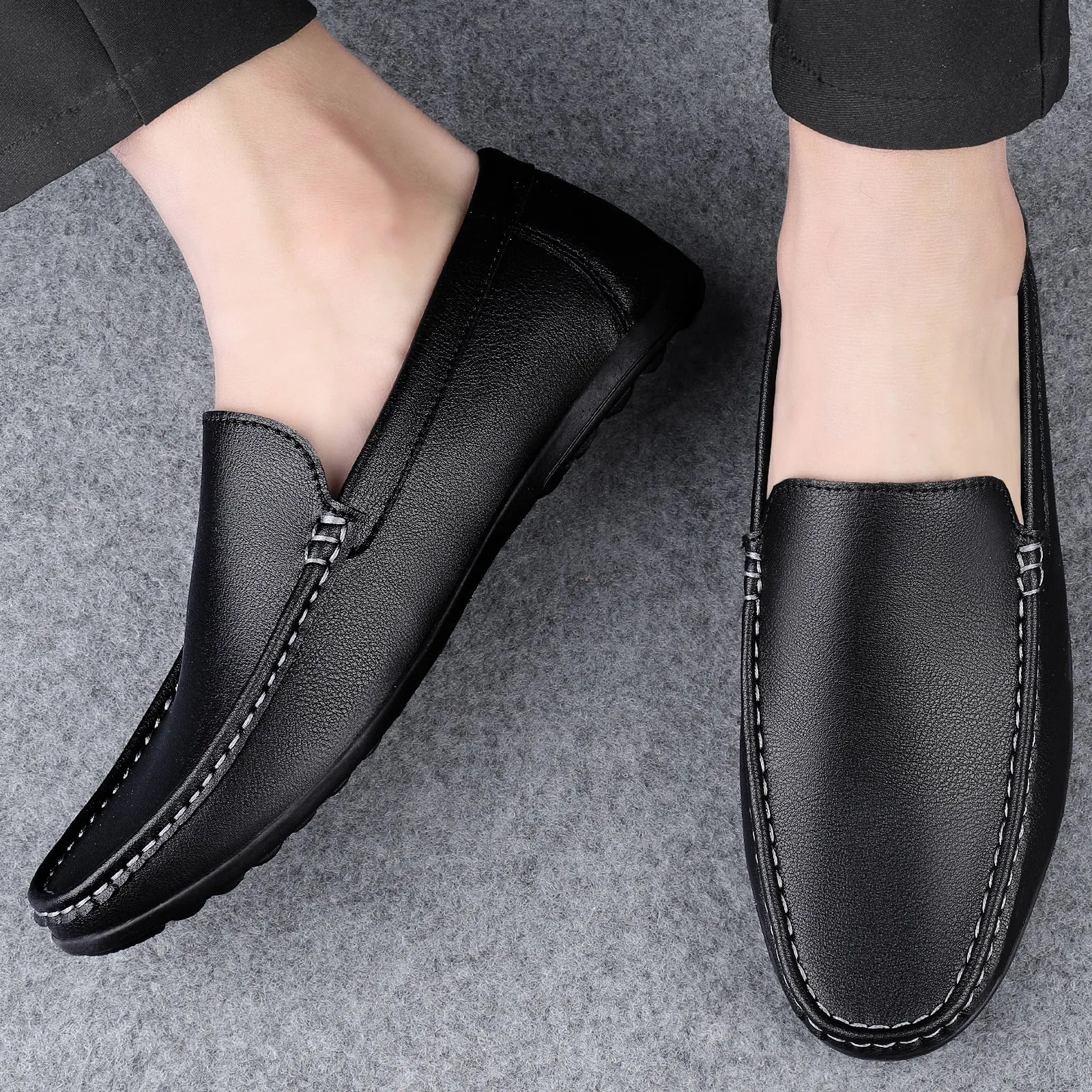 Round toe slip-on casual shoes