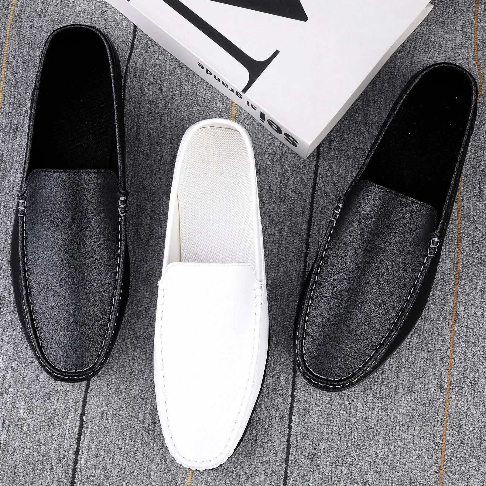 Round toe slip-on casual shoes