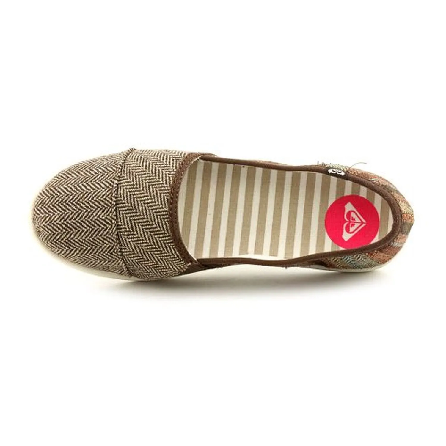 Roxy Matey Womens Size 6.5 Brown Textile Flats Shoes