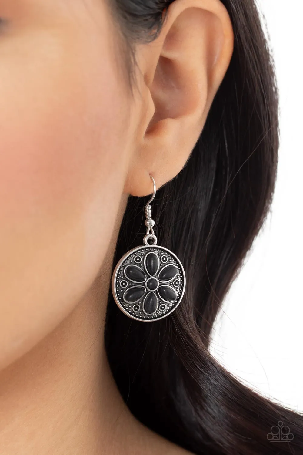 Saguaro Spring - Black Earring