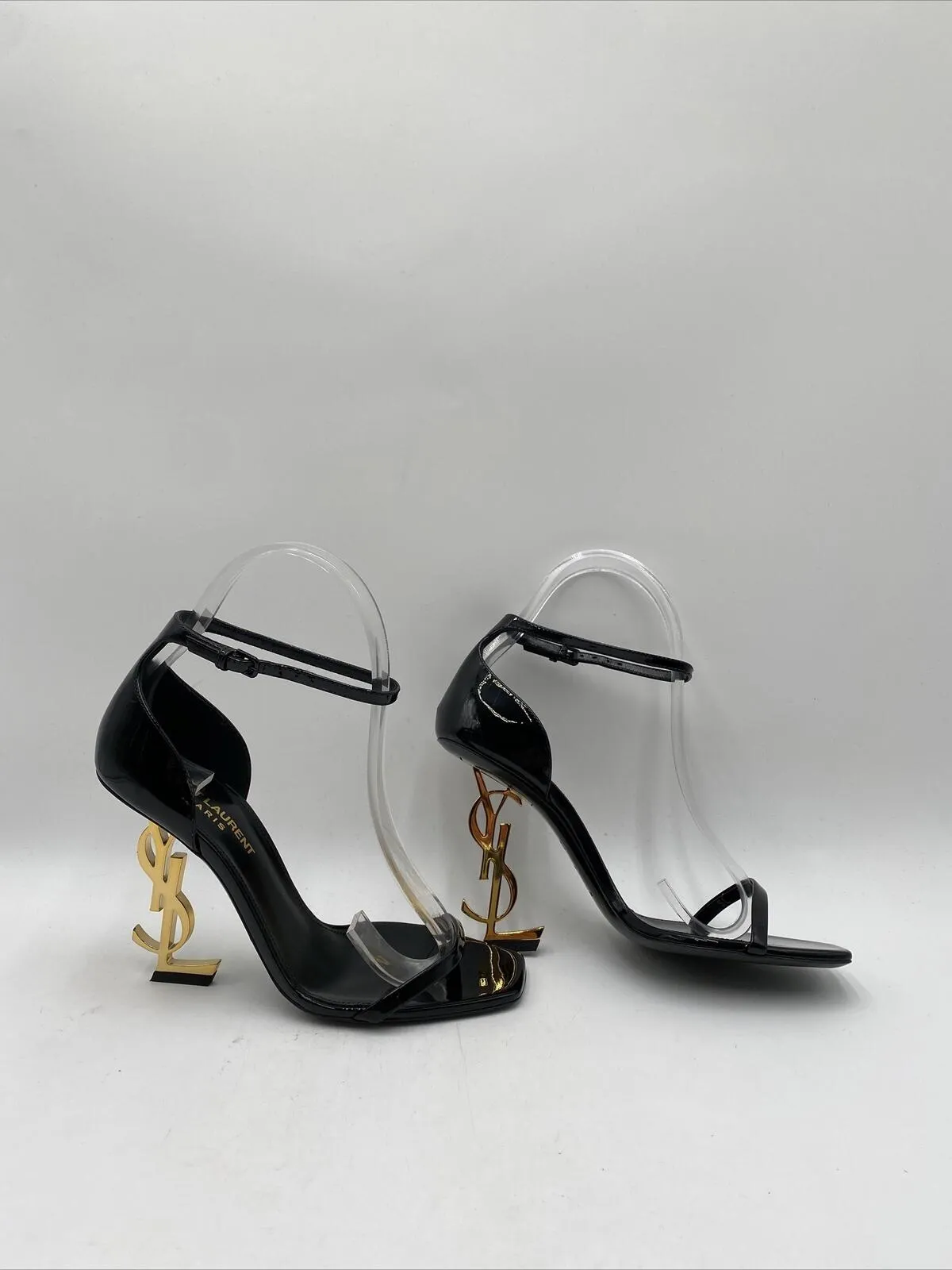 Saint Laurent Women's Opyum Sandals Black Size 36.5 - Very Good