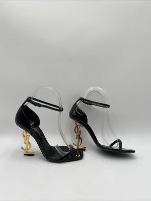 Saint Laurent Women's Opyum Sandals Black Size 36.5 - Very Good