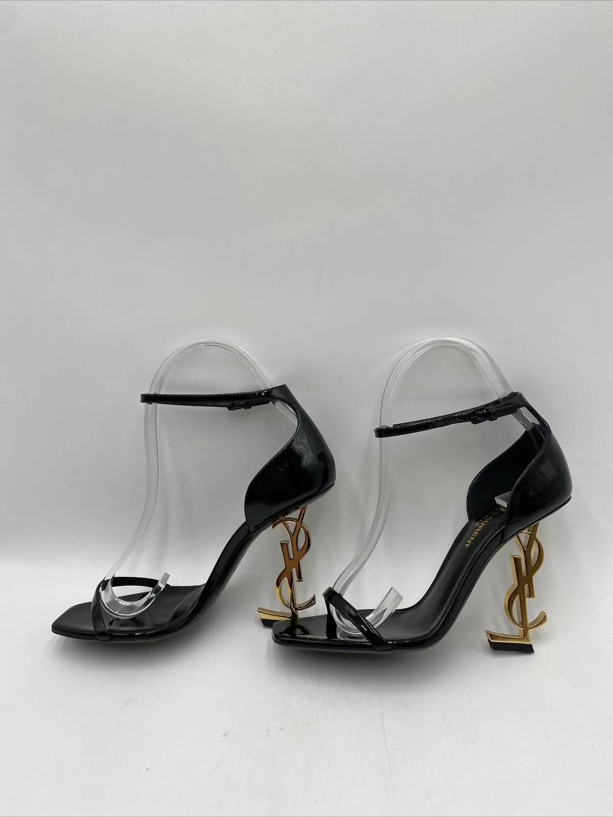 Saint Laurent Women's Opyum Sandals Black Size 36.5 - Very Good