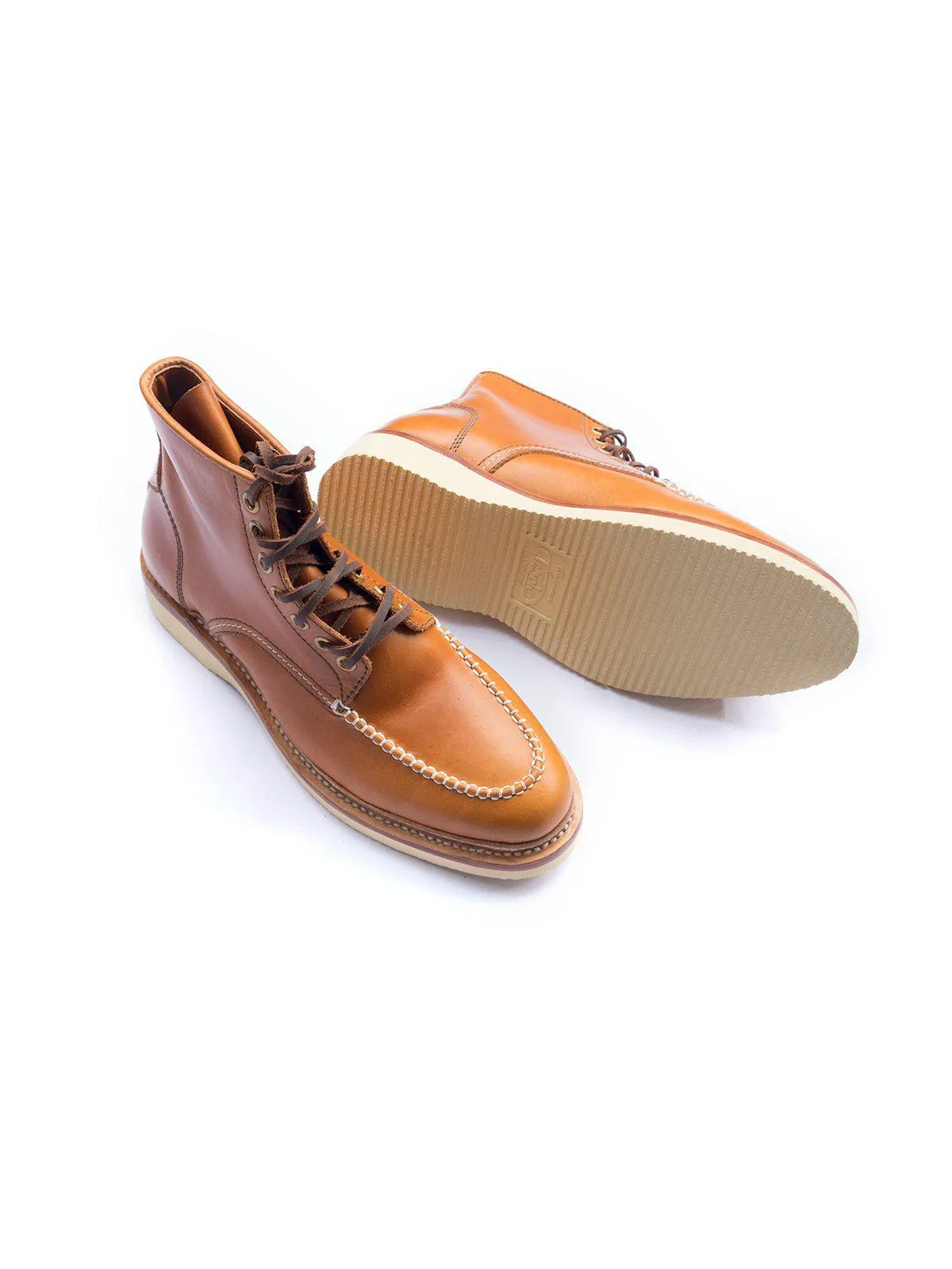 Santalum Mile 85 Moc Toe Boots Copper Tan Pull Up