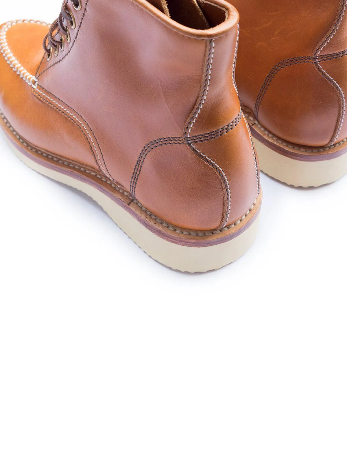 Santalum Mile 85 Moc Toe Boots Copper Tan Pull Up