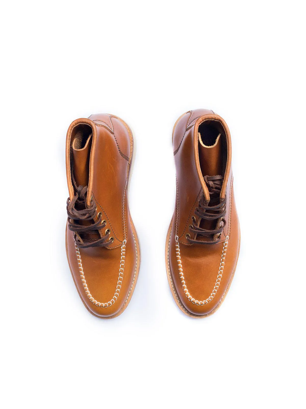 Santalum Mile 85 Moc Toe Boots Copper Tan Pull Up