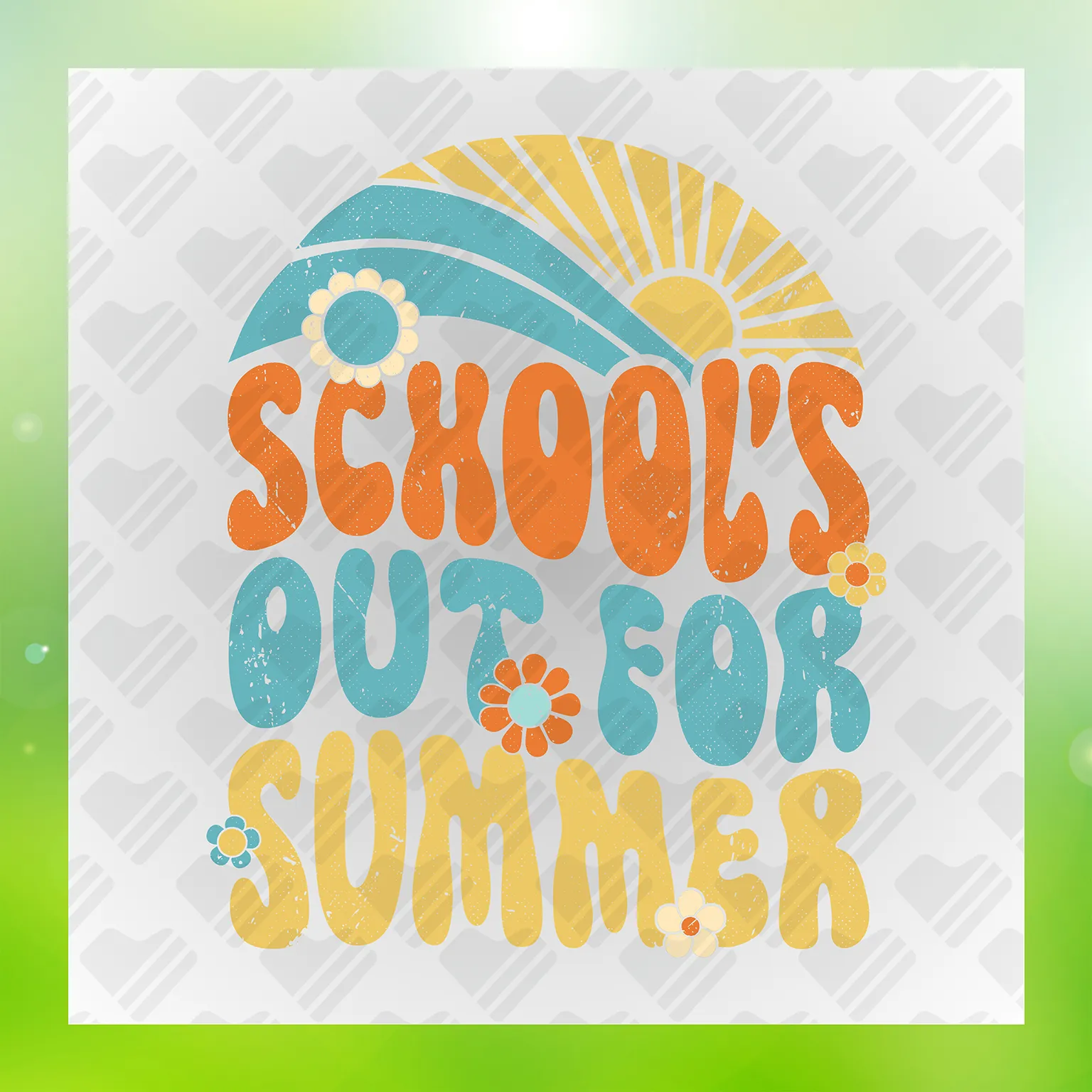 School's Out For Summer Design Transfer