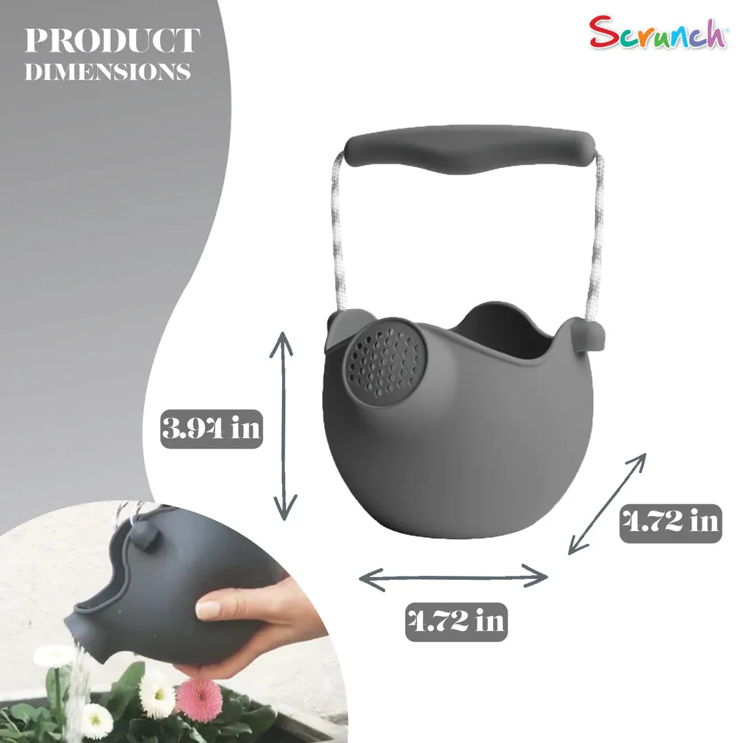 Scrunch Silicone Watering Can Cool Grey - Roll it, Fold it, Scrunch it!