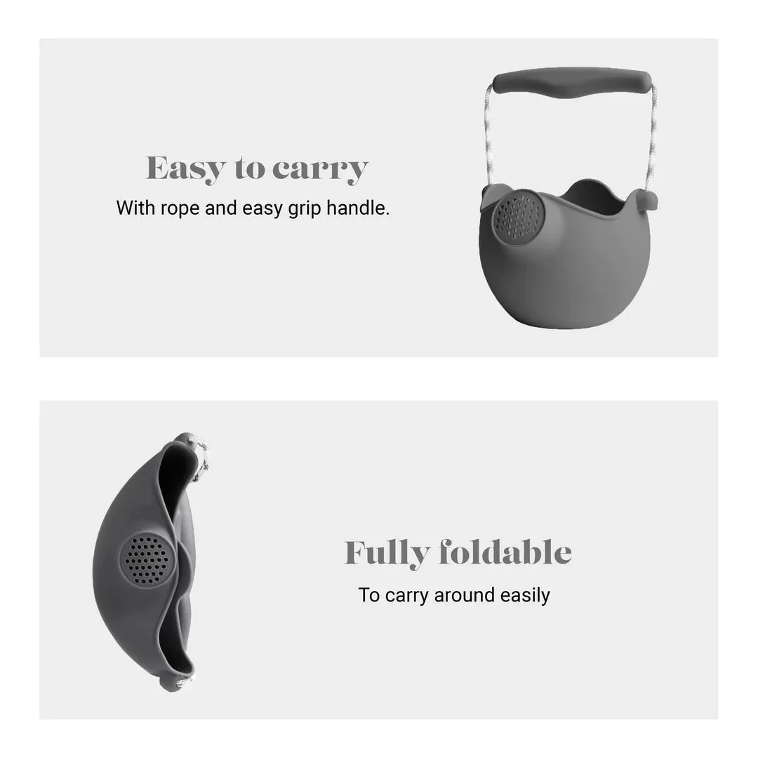 Scrunch Silicone Watering Can Cool Grey - Roll it, Fold it, Scrunch it!