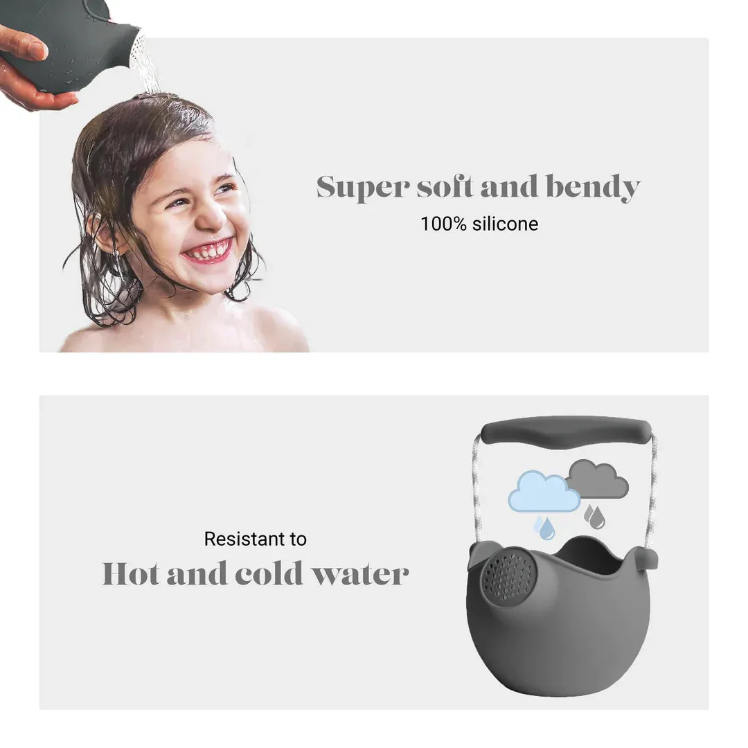 Scrunch Silicone Watering Can Cool Grey - Roll it, Fold it, Scrunch it!