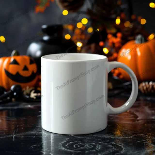 Seasonal Mug Scenes AI MidJourney Image Prompt, 9584