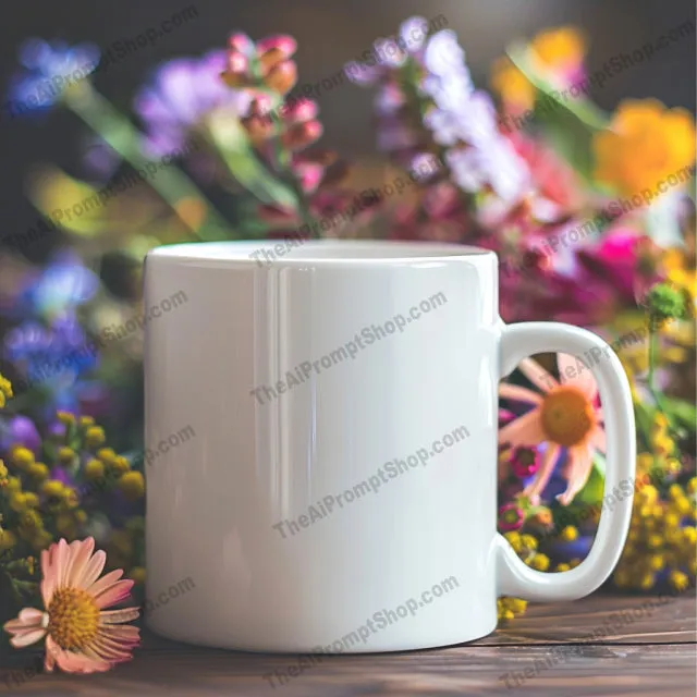 Seasonal Mug Scenes AI MidJourney Image Prompt, 9584