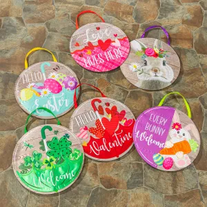Seasonal Spring Door Decor