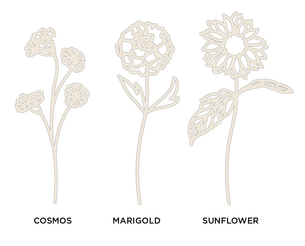 Seasonal Wood Floating Floral - Single Stem