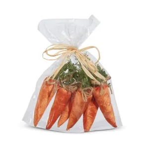 Set of 6 Plush Velvet Carrots | 7-inch