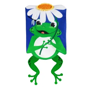 Shaped Frog House Burlap Flag,13b9684