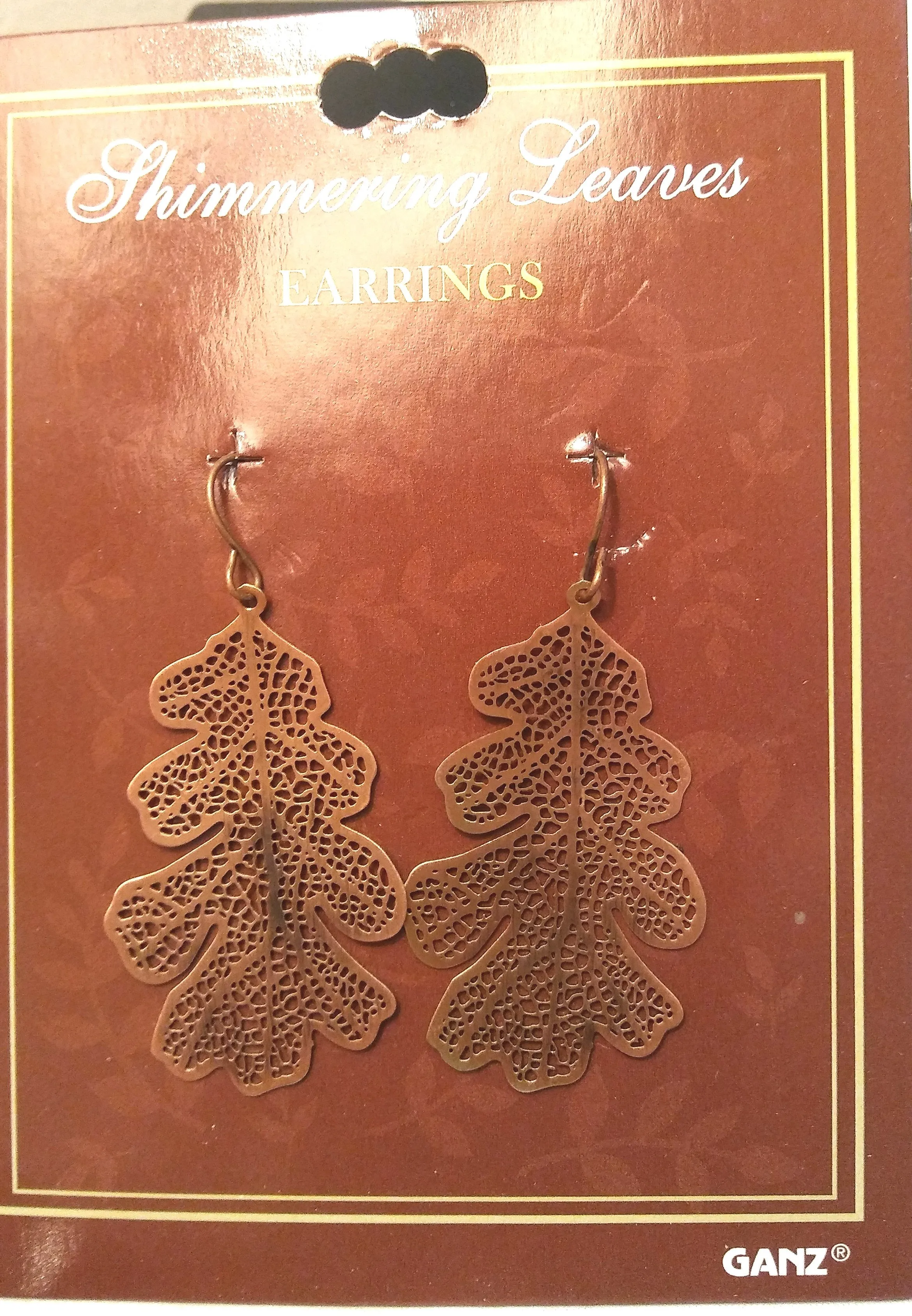 SHIMMERING LEAF EARRINGS