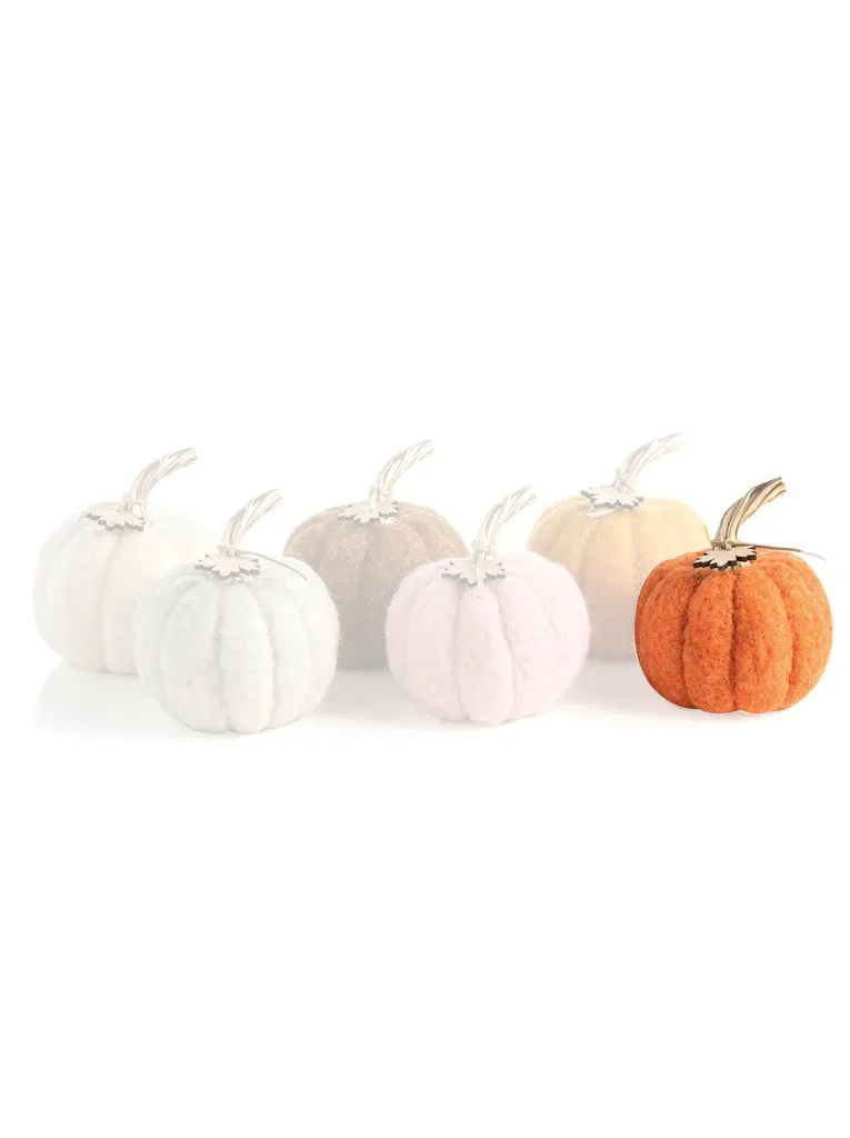 Shiraleah Assorted Colors Felt Pumpkins